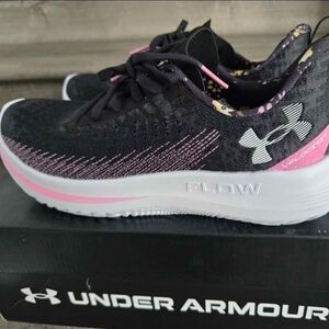 Under Armour Black & Pink Flow Velocity Running Sneakers